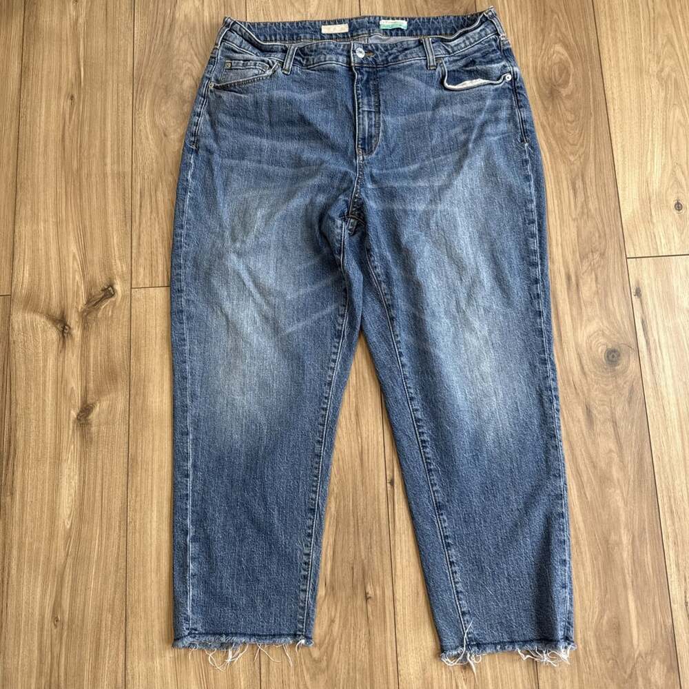 Anthropologie Pilcro The Vintage Straight Fray Hem Women Jeans Size 18W